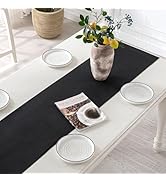 BALCONY & FALCON Suede Table Runner Waterproof Table Runners for Kitchen Restaurant Cafe Garden O...