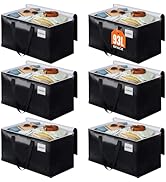 BlissTotes Collapsible Moving Bags - Heavy Duty Boxes with Zippers and Handles, Space Saving Pack...