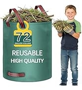 72 Gallon extra large lawn and leaf bags lawn bags leaf bags reusable,It can be used to collect f...