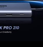 UGREEN Revodok 8 in 1 USB C Hub Triple Display Docking Station Dual HDMI, VGA, 10Gbps USB C& A Da...