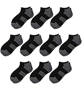 Comfoex 10 Pairs Boys Socks Low Cut Ankle Socks For Kids 8-10 4-6 6-8 Years Old Short Athletic So...