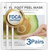 Foot Peeling Mask, Feet Peeling Masks for Dry, Cracked Heels & Calluses with Shea Butter in 1-2 W...