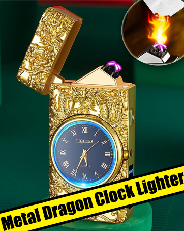 Metal Dragon clock lighter