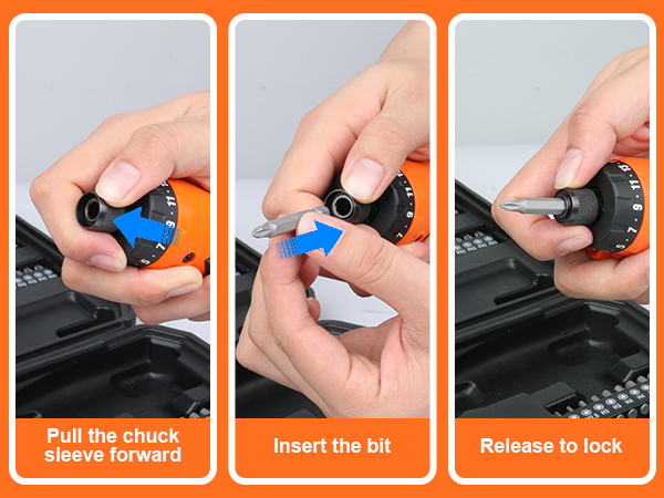 8V Cordless Electric Screwdriver Set with 1Hr Fast Rechargeable
