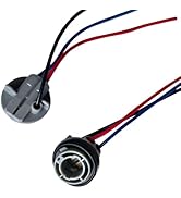 CouTunp 2PCS 1157 LED Bulb Socket Plug, BAY15D Waterproof Brake Tail Light Socket Harness, Turn S...