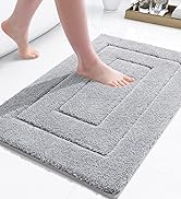 Buganda Bathroom Rugs, Soft and Absorbent Microfiber Bath Rugs, Non-Slip Shaggy Bath Carpet, Mach...