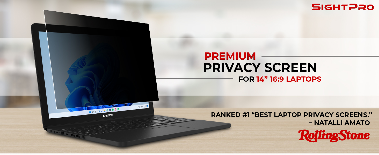 premium privacy screen for 14 inch 16:9 aspect ratio laptops