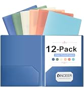 Colored File Folders Two Pocket Folder Plastic Folders with Pockets and Business Card Holder, Pas...