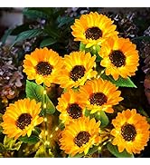 KOOPER Solar Lights Outdoor Garden Decor - Upgraded 3 Pack Solar Garden Lights with 9 Sunflower L...