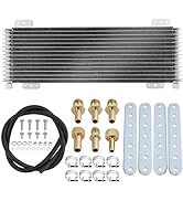 TEMSONE Max LPD4739 40,000 GVW Transmission Oil Cooler with Thermal Bypass, 40k Trans Cooler Moun...