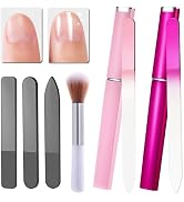 5Pcs Glass Nail Polisher Files Set for Natural Nails 2 Pack Professional Nail Files Double Sided ...