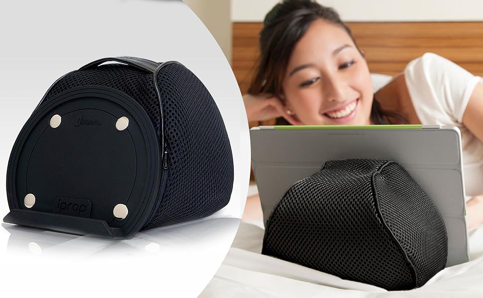 iprop universal bean bag tablet stand using in bed comfortably with ipad