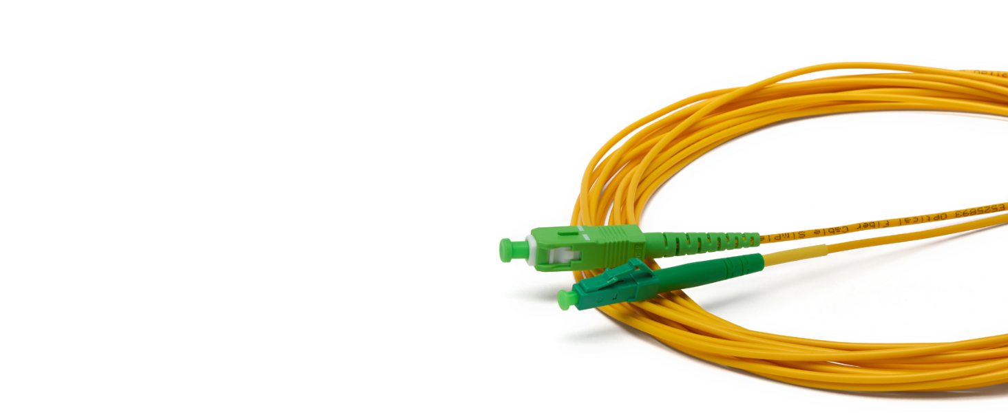 LC to SC APC Simplex OS2 SM OFNR precision connectors