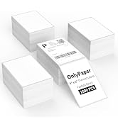OnlyPaper 4" x 6" Fanfold Direct Thermal Labels 4000Pcs Shipping Labels for Zebra & Rollo Printer...