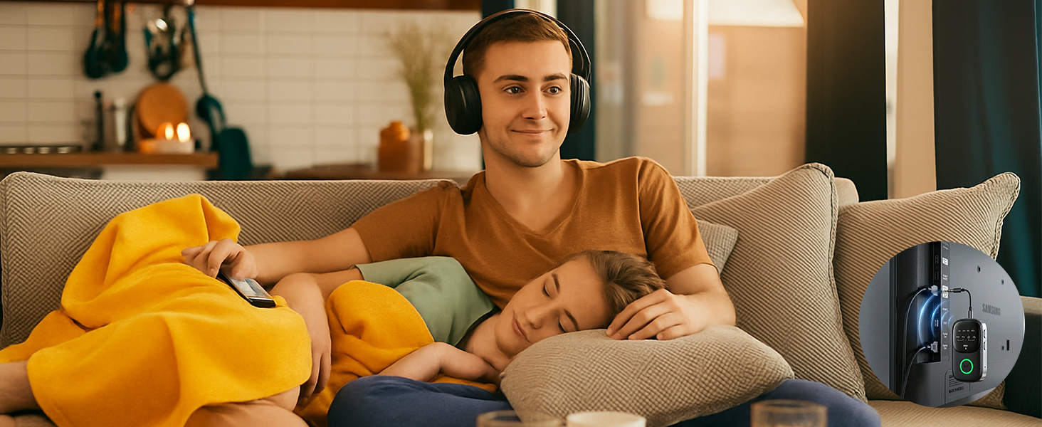 Bluetooth transmitter for TV to watch TV without disturbing others