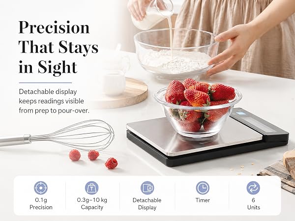 precision scale with detachable display