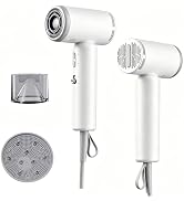 JIGGL Dual-Voltage Mini Travel Hair Dryer: Small High Speed Negative Ion Blow Dryer with Diffuser...