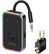 2024 Upgraded Pro Airplane Bluetooth 5.4 Transmitter for All Headphones, aptX LL, Supports 2 Head...