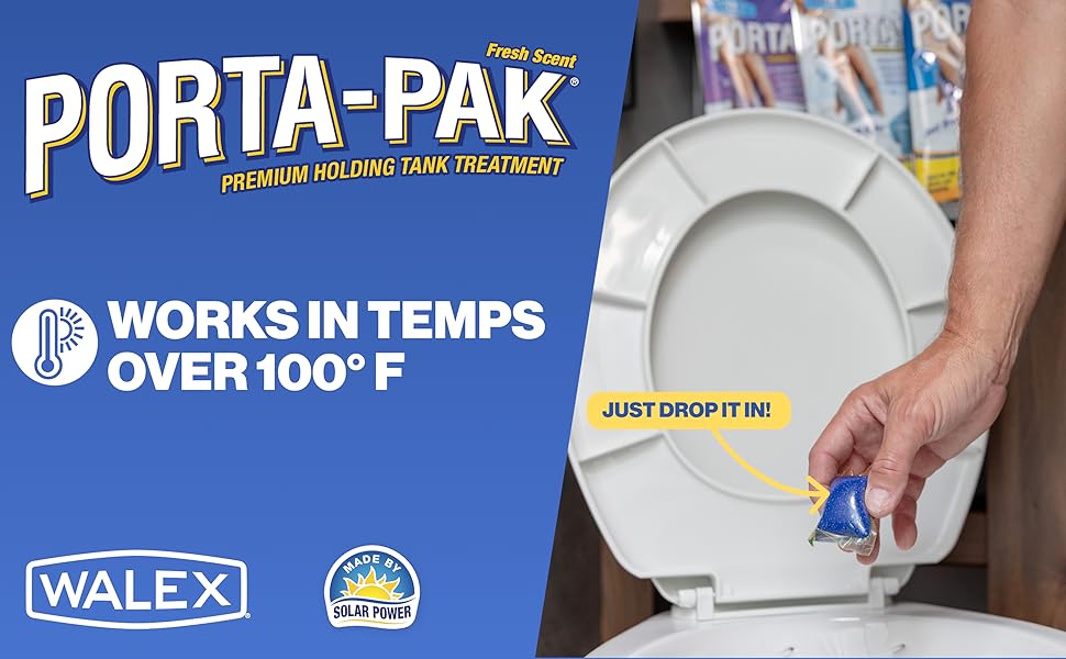 walex porta pak fresh scent 100 temp rv toilet