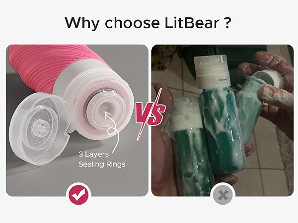 Leak Proof Travel Toiletries Bottles
