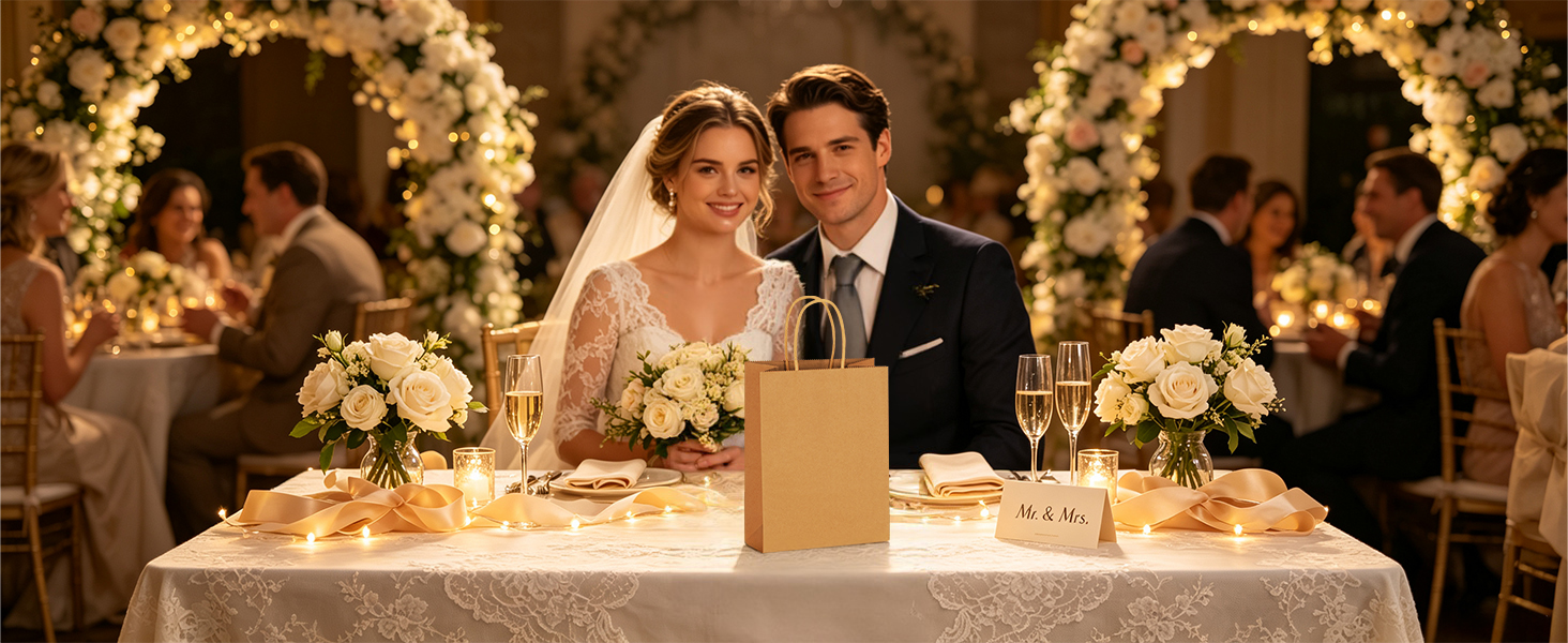 small brown wedding