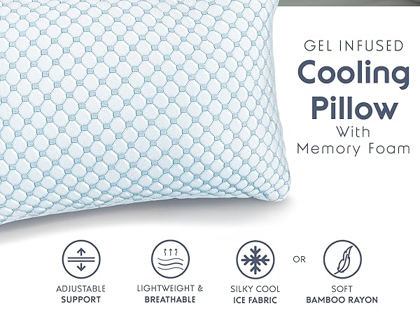 Cooling pillow features