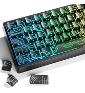 Hkfos XVX Black PCB-Vision Shine Through Keycaps, Backlit Custom Keycap Set with OEM Profile, Sid...