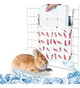 Jevnd No Condensation Rabbit Cooling Pouch with Ice Box for Cage, Up to 12-Hour Cool Ice Bag Hang...