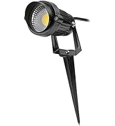 OSALADI 5w Outdoor Cob Stake Lights for Lawn and Garden Led Landscape Spotlights with Warm Light ...