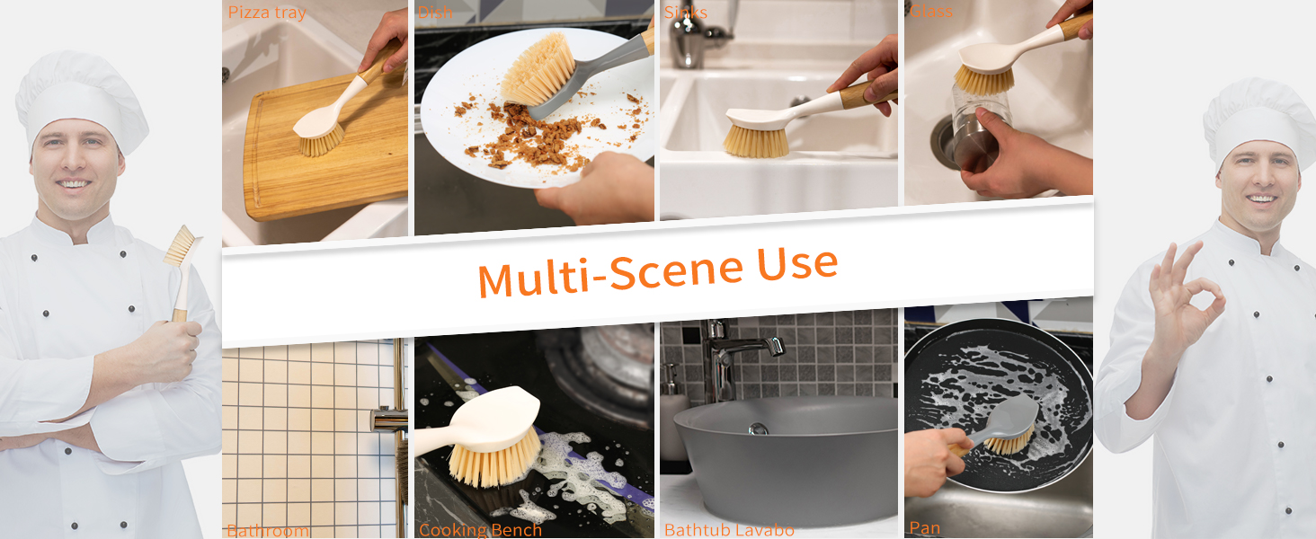 Kitchen Brushes for Dishes are Wide Usage,They are Powerful Decontamination Cleaning Tools.