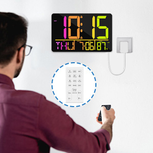 digital wall clock large display
