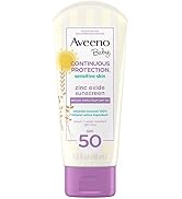 Aveeno Baby Continuous Protection Zinc Oxide Mineral Sunscreen Lotion for Sensitive Skin, Broad S...