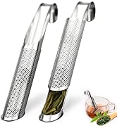 2 Pack Tea Infusers, Extra Fine Mesh Tea Strainer for Loose Tea, Stainless Steel Long Handle Tea ...
