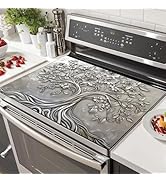 HOMETITUTE Stove Top Cover for Electric Tree of Life Stove Decorative Floral Embossed Dish Drying...