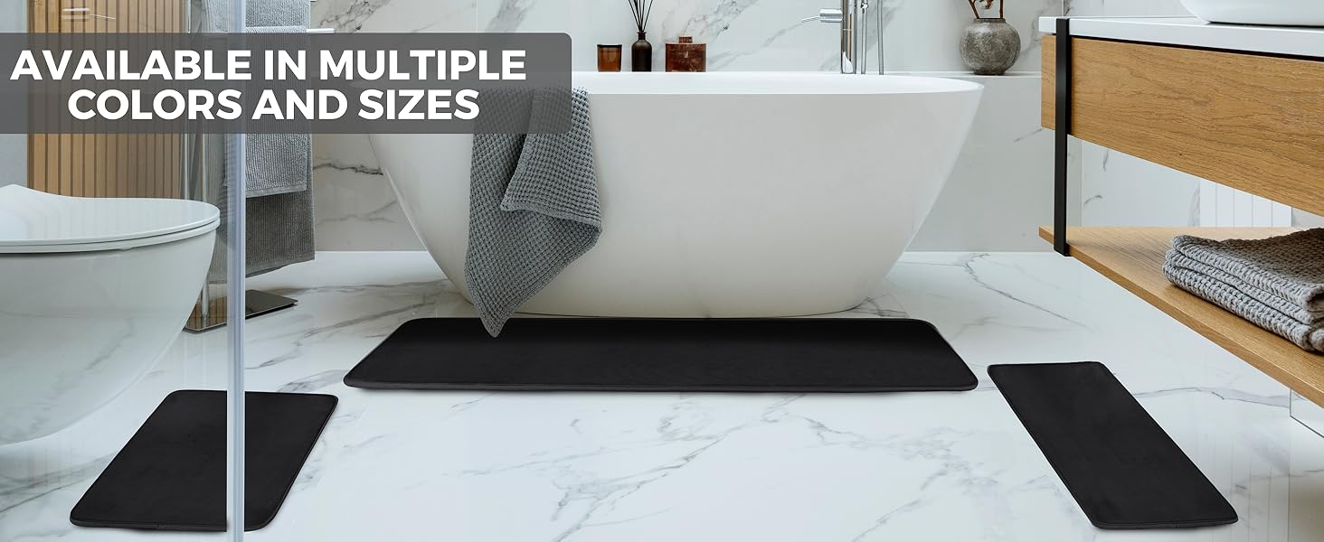 black bathroom rug