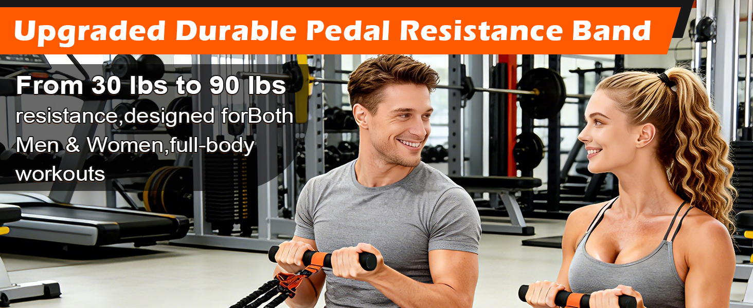 pedal resistance band with handle