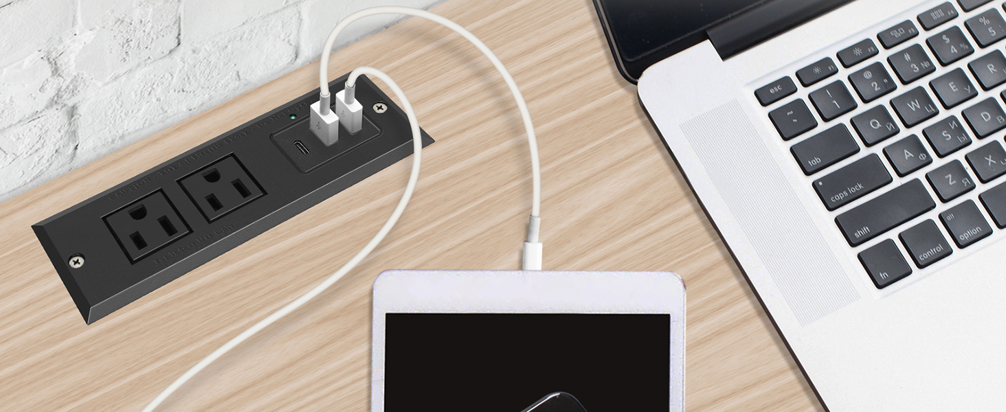 Recessed Power Strip USB C