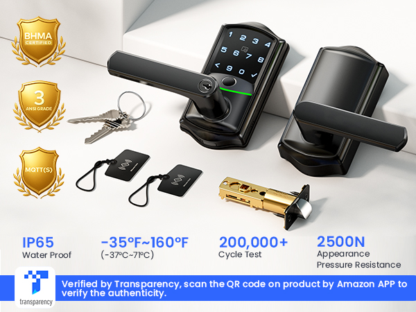 keypad door lock with handle