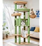 Taoqimiao 71 Inches Cat Tree for Large Cats 20lbs+, 3 Giant Perches, Multi-Level Cat Tree Tower, ...