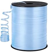 600 Yards Light Blue Curling Ribbon Balloon String Ribbon 1/5 Inch Thin Ribbons for Bows Crafts B...