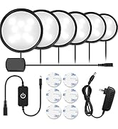 YGS-Tech LED Under Cabinet Lighting Kit, 1020 Lumens LED Puck Light, 5000K Daylight White, CRI90+...