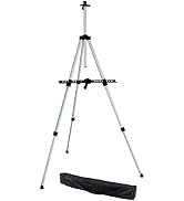 KINGART 736 Artist Easel - Sturdy Aluminum Tripod Field and Display Easel - Adjustable Height 18