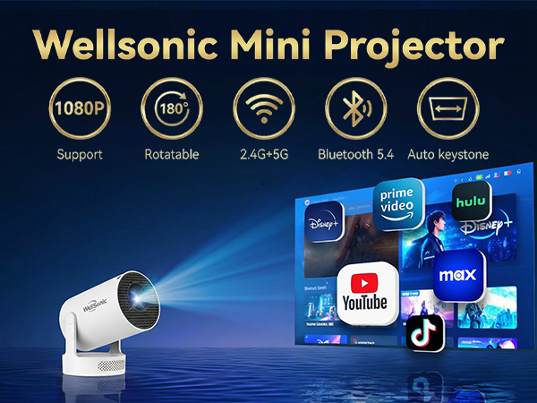 Mini Projector with WiFi and Bluetooth