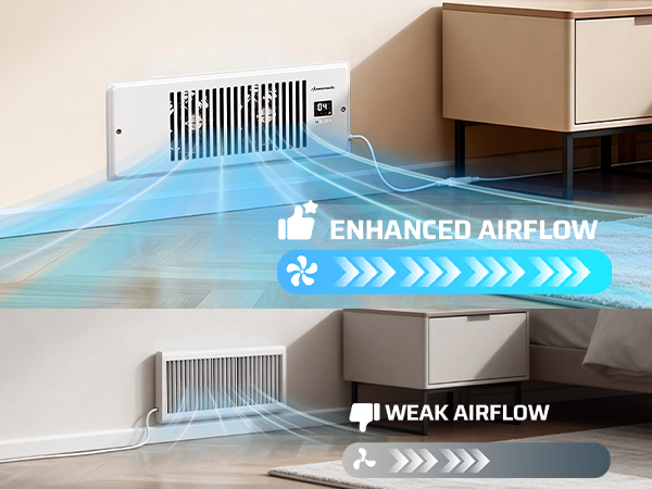 Quiet Register Booster Fan
