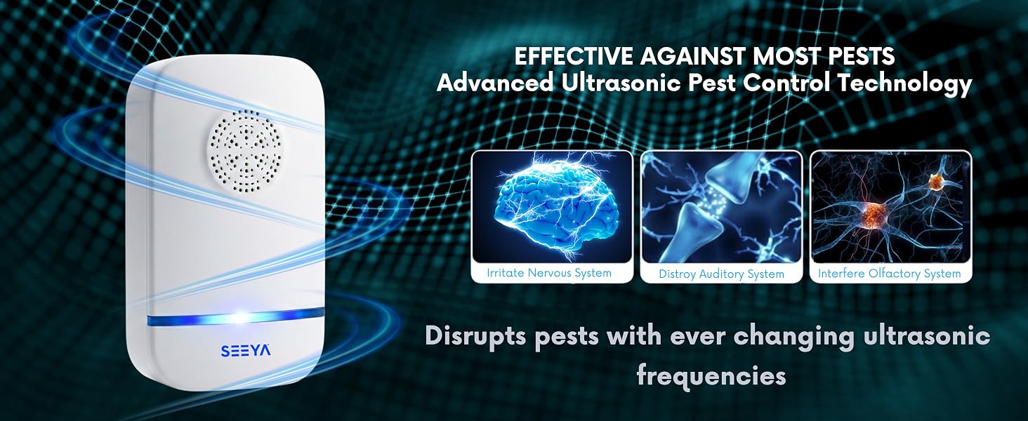 control rodent killer spider repellent mosquito fly flea bed electronic ultrasonic pouches home