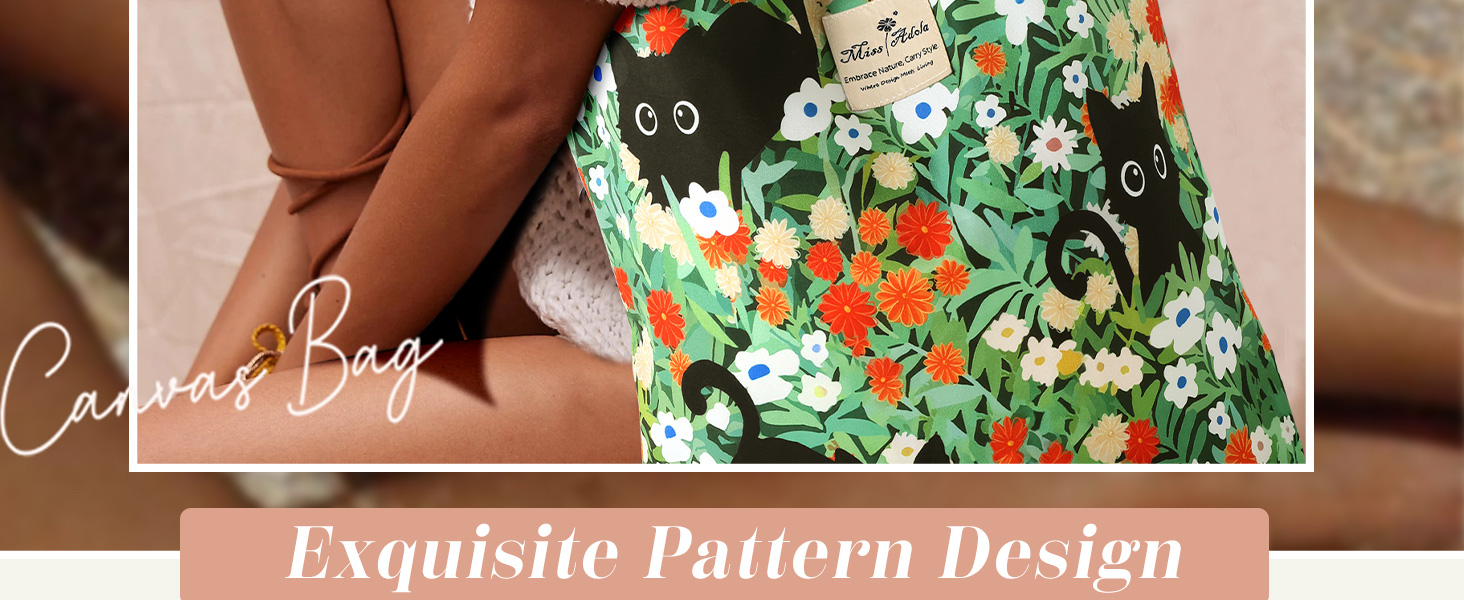 Aesthetic Cotton Tote Bag for Women