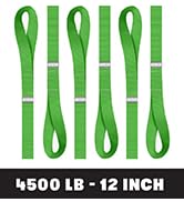 Soft Loop Tie Down Straps - 1,500 Load Capacity & 4,500 Lbs Breaking Strength - 6 Pack - Loops fo...