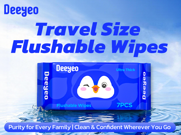 Deeyeo Travel Flushable Wipes