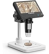 Elikliv Microscope, LCD Digital Coin Microscope 1000x, Coin Magnifier with 8 Adjustable LED Light...