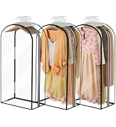 Garment Bags for Hanging Clothes 40” Long,Ultra Clear Suit Bags for Closet Storage, Moving Organi...